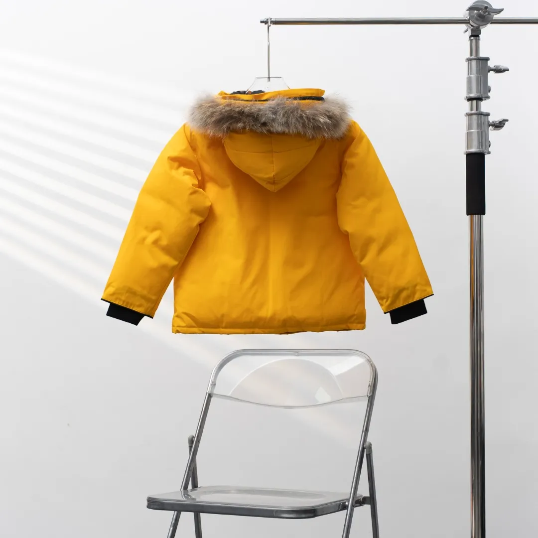 P660 CANADA GOOSE丨Canada Goose C08 children's clothing, children's hooded down jacket Color: Yellow Size: 110-160